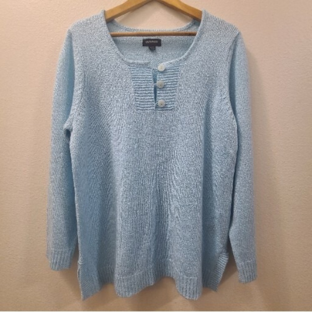 Avenue Light Blue Sweater Jumper Top Size 14/16 (Large) Relaxed‎ Fit Pullover